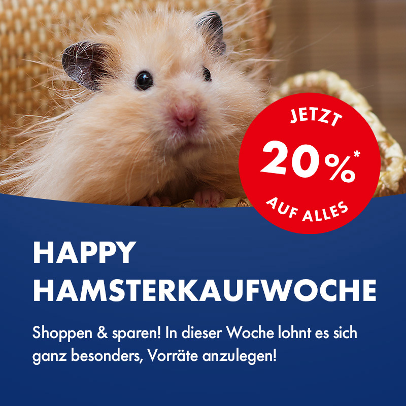 Hamsterwoche: 20% Rabatt auf das ganze Sortiment
