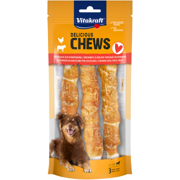 DELI CHEWS Kaurollen mit Huhn, L