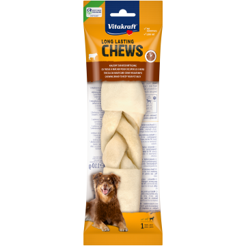 LONG LASTING CHEWS Kauzopf, white, 20 cm, 1 Stück