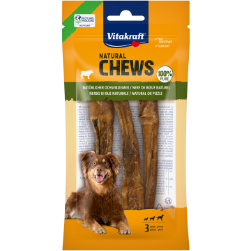 NATURAL CHEWS Natürlicher Ochsenziemer, geschnitten
