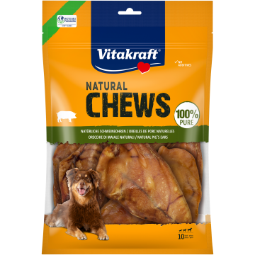 NATURAL CHEWS Natürliche Schweineohren, getrocknet