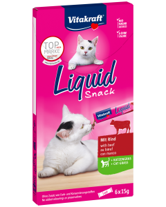 Liquid Snack mit Rind + Katzengras