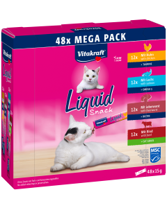 Liquid Snack Mega Pack Huhn + Lachs + Leberwurst + Rind