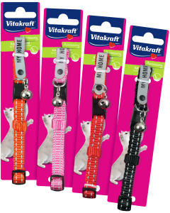 Katzenhalsband mit Adresslasche, reflektierend