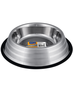 Edelstahlnapf mit Gummiring, 900 ml