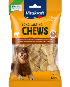 LONG LASTING CHEWS Geknoteter Kauknochen, 10 cm, 6 Stück