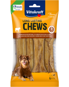 LONG LASTING CHEWS Kauknochen, gepresst, 14 cm, 6 Stück
