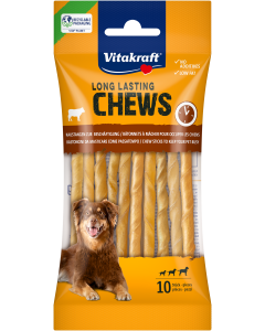 LONG LASTING CHEWS Gedrehte Kaustangen, 12,5cm, 10 Stück