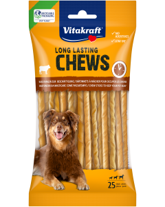 LONG LASTING CHEWS Gedrehte Kaustangen, 12,5 cm, 25 St&uuml;ck