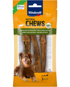 NATURAL CHEWS Natürlicher Ochsenziemer, geschnitten