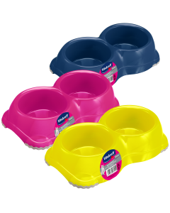 Doppel-Kunststoffnapf, Anti-Rutsch, 2 x 330 ml