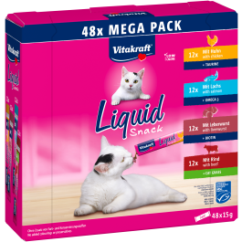 Product-Image for Liquid Snack Mega Pack Huhn + Lachs + Leberwurst + Rind