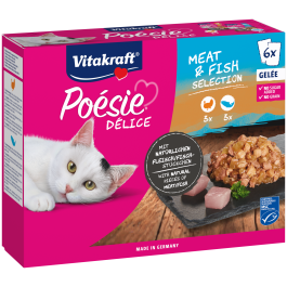 Produkt-Bild zu Po&eacute;sie&reg; D&eacute;lice Multipack Pute und Lachs in Gel&eacute;e