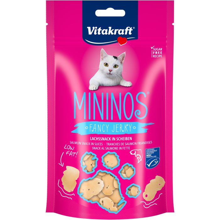 MININOS Fancy Jerky Lachssnack in Scheiben