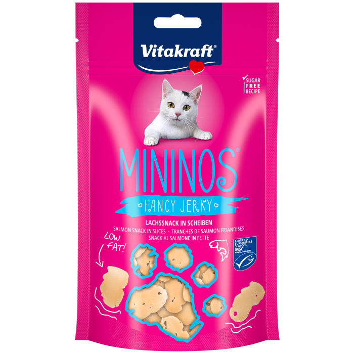 MININOS Fancy Jerky Lachssnack in Scheiben