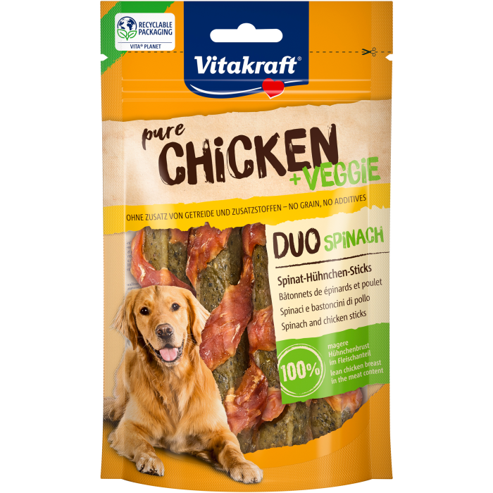 CHICKEN + VEGGIE DUO SPINACH Spinat-Hühnchen-Sticks