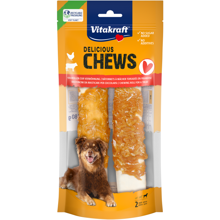 DELI CHEWS Kaurollen mit Huhn, XL