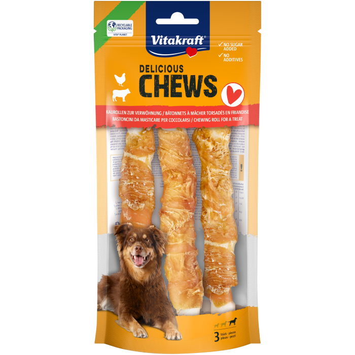DELI CHEWS Kaurollen mit Huhn, L