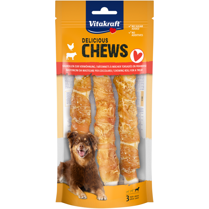DELI CHEWS Kaurollen mit Huhn, L