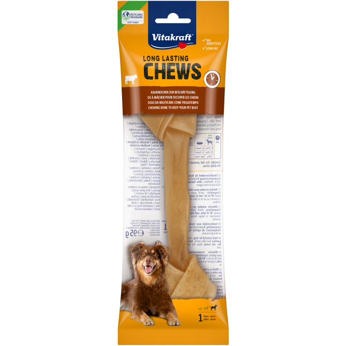 LONG LASTING CHEWS Geknoteter Kauknochen, 21 cm, 1 Stück