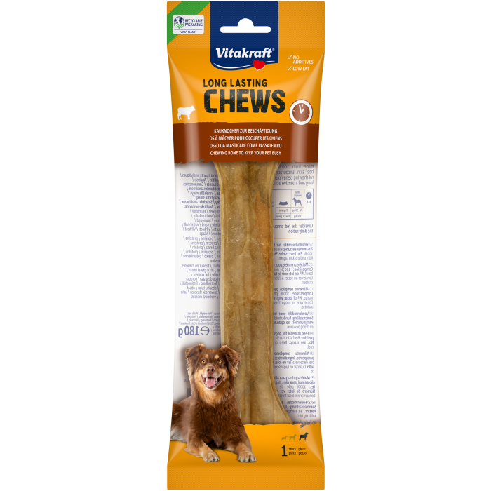 LONG LASTING CHEWS Kauknochen, gepresst, 22 cm, 1 Stück