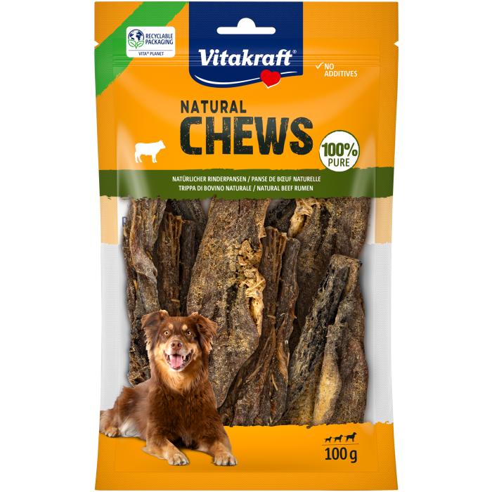 NATURAL CHEWS Natürlicher Rinderpansen, getrocknet, 100g