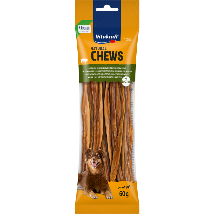 NATURAL CHEWS Purer Darmstreifen mit Biotin, getrocknet