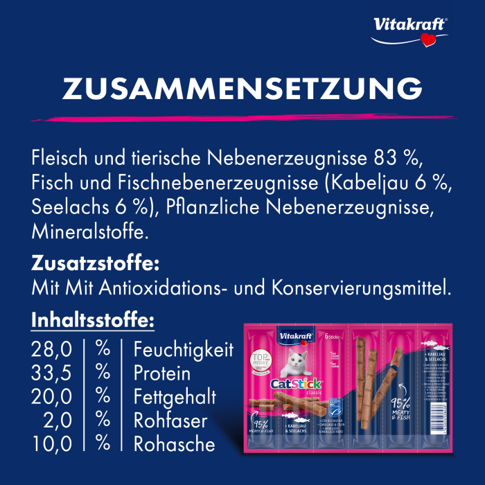 Cat Stick® + Kabeljau & Seelachs, 6er