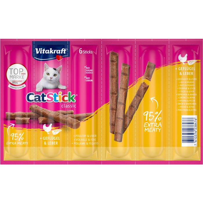 Cat Stick® + Geflügel & Leber, 6er