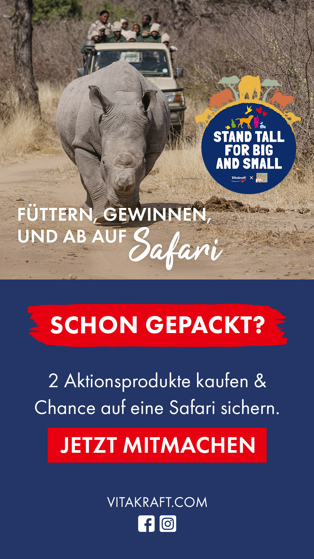 Gewinne bei unserem Gewinnspiel die Chance auf ein Safari-Abenteuer in Südafrika.